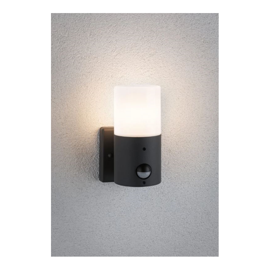 Paulmann 94648 - 1xE27/15W IP44 Applique murale extérieure avec détecteur TUBS 230V