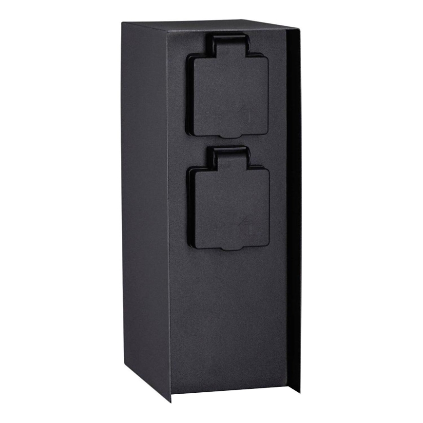 Paulmann 94657 - Multipresa verticale da esterno RIO 2Z SCHUKO 230V IP44