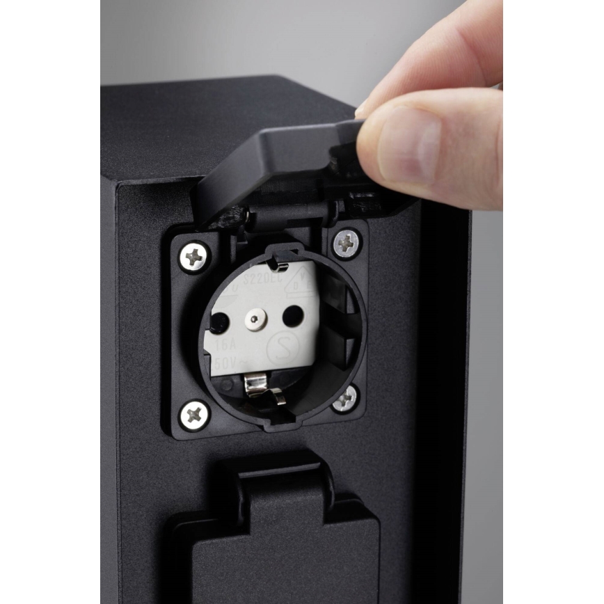 Paulmann 94657 - Multipresa verticale da esterno RIO 2Z SCHUKO 230V IP44
