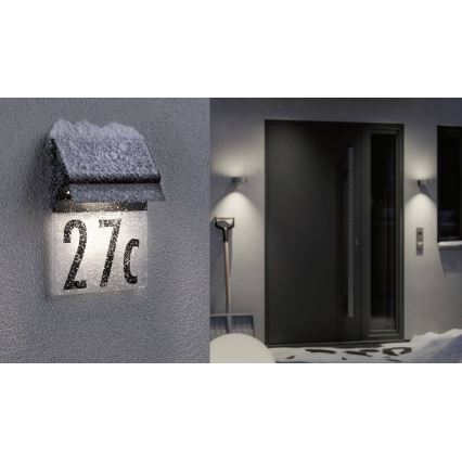 Paulmann 94694 - Numéro de maison solaire LED/0,2W IP44 NEDA 3,7V