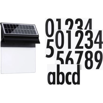 Paulmann 94694 - Numéro de maison solaire LED/0,2W IP44 NEDA 3,7V