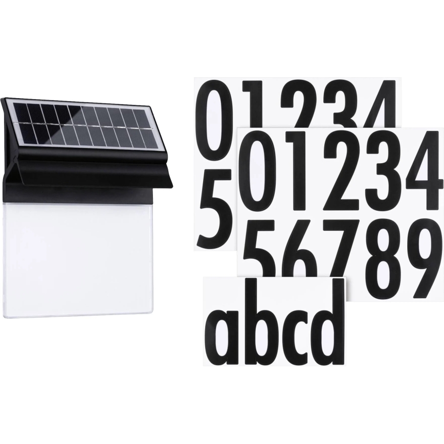 Paulmann 94694 - Numéro de maison solaire LED/0,2W IP44 NEDA 3,7V