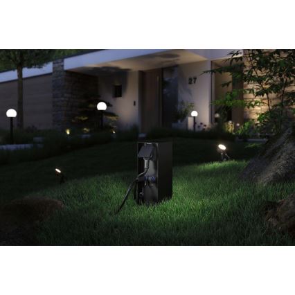 Paulmann 94700 - Multipresa verticale da esterno RIO 2Z SCHUKO 230V IP44