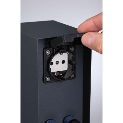Paulmann 94700 - Multipresa verticale da esterno RIO 2Z SCHUKO 230V IP44