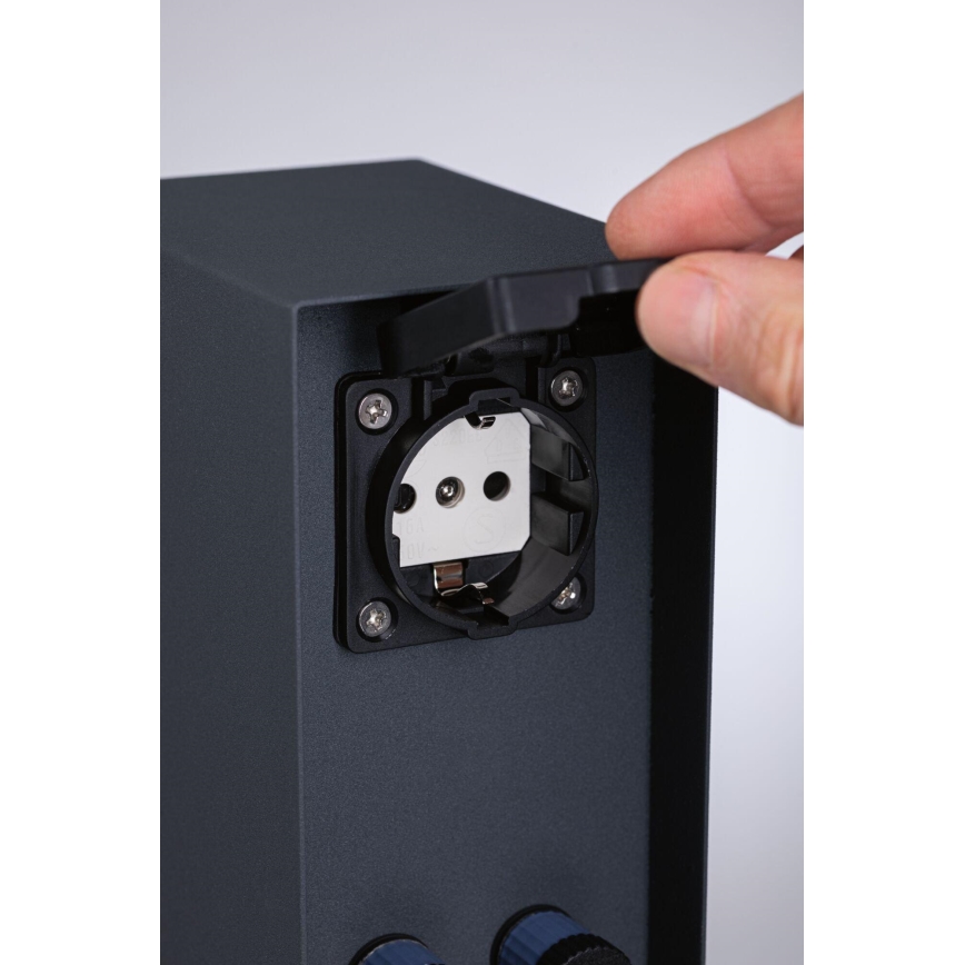 Paulmann 94700 - Multipresa verticale da esterno RIO 2Z SCHUKO 230V IP44