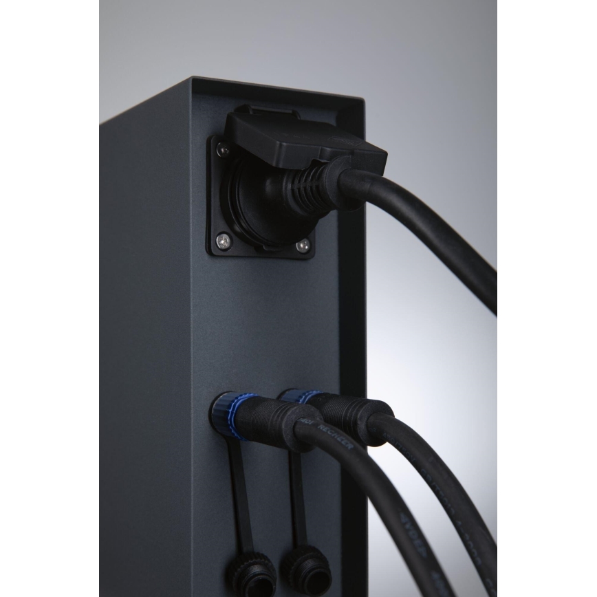 Paulmann 94700 - Multipresa verticale da esterno RIO 2Z SCHUKO 230V IP44