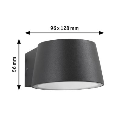 Paulmann 94713 - LED/6W IP44 Applique da esterno CAPERA 230V