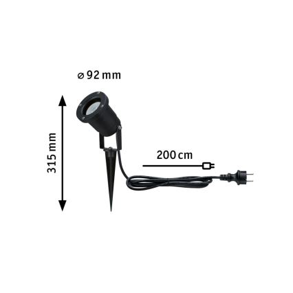 Paulmann 94731 - LED/4,3W IP65 Lampada da esterno SPOT 230V