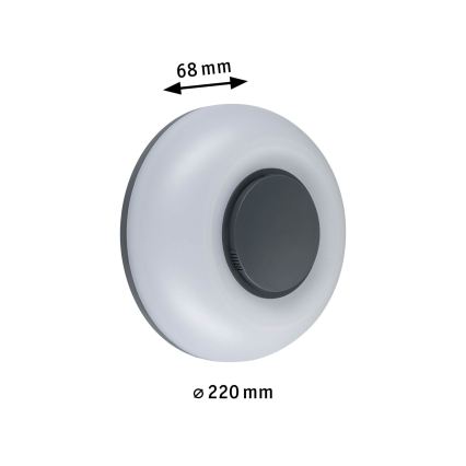 Paulmann 94955 - LED/20,5W IP65 dimmbare Außenwandleuchte AUREVA 230V 2200/3000/4000K anthrazit