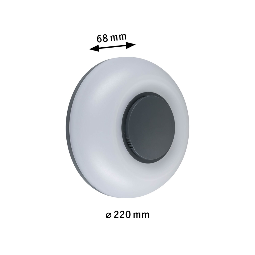 Paulmann 94955 - LED/20,5W IP65 dimmbare Außenwandleuchte AUREVA 230V 2200/3000/4000K anthrazit