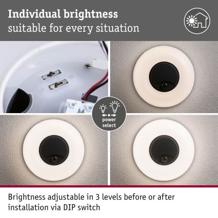 Paulmann 94956 - LED/20,5W IP65 Applique murale d'extérieur dimmable avec détecteur de mouvement et détecteur crépusculaire AUREVA 230V 2200/3000/4000K anthracite