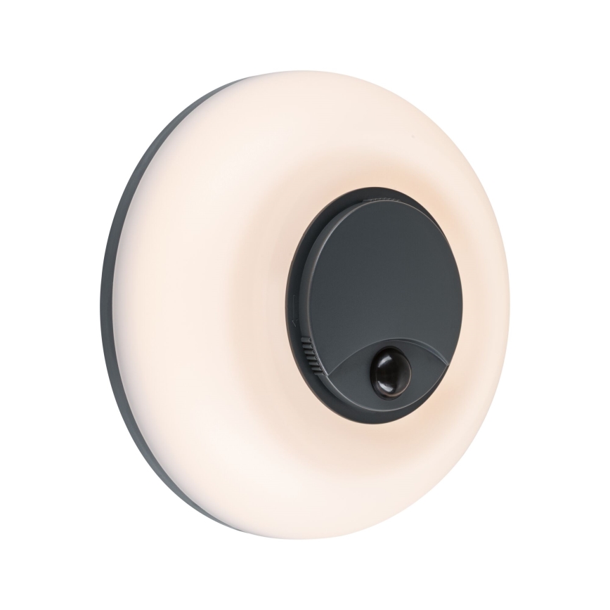 Paulmann 94956 - LED/20,5W IP65 Applique murale d'extérieur dimmable avec détecteur de mouvement et détecteur crépusculaire AUREVA 230V 2200/3000/4000K anthracite