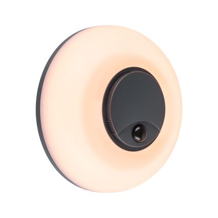 Paulmann 94956 - LED/20,5W IP65 Applique murale d'extérieur dimmable avec détecteur de mouvement et détecteur crépusculaire AUREVA 230V 2200/3000/4000K anthracite