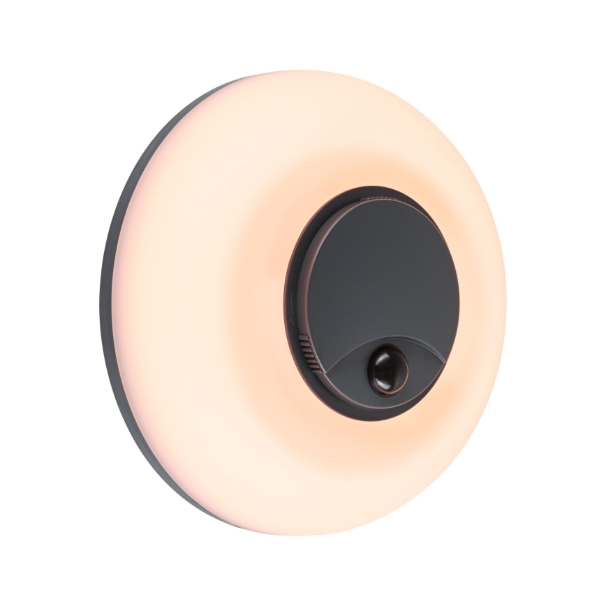 Paulmann 94956 - LED/20,5W IP65 Applique da esterno dimmerabile con sensore di movimento e sensore crepuscolare AUREVA 230V 2200/3000/4000K antracite