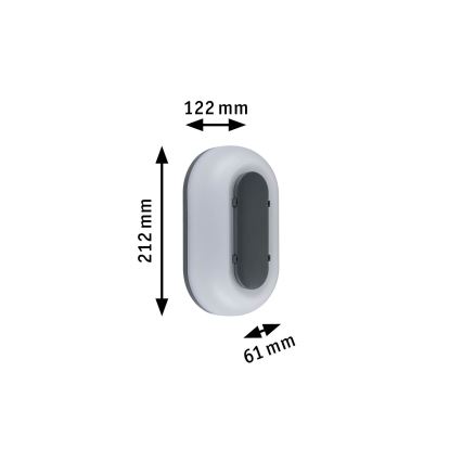 Paulmann 94957 - LED/18,5W IP65 Applique da esterno dimmerabile ELUNOR 230V 2200/3000/4000K antracite