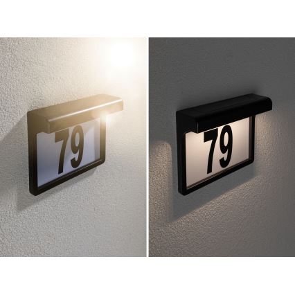 Paulmann 95388 - LED/0,05W IP44 Numero civico solare con sensore DAYTON 4,8V