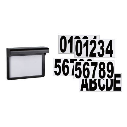 Paulmann 95388 - Numéro de maison solaire avec détecteur DAYTON 4,8V LED/0,05W IP44