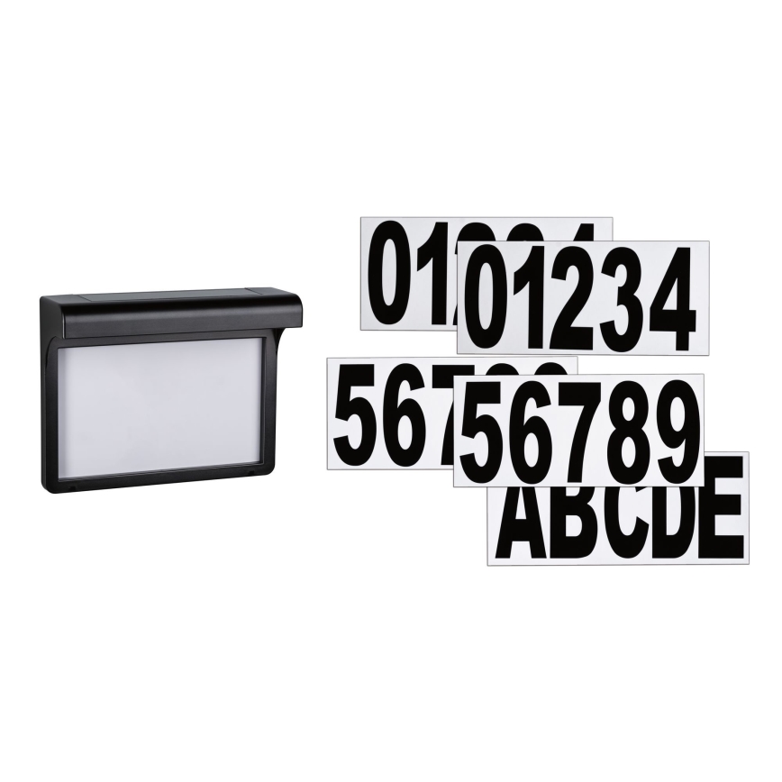 Paulmann 95388 - Numéro de maison solaire avec détecteur LED/0,05W IP44 DAYTON 4,8V