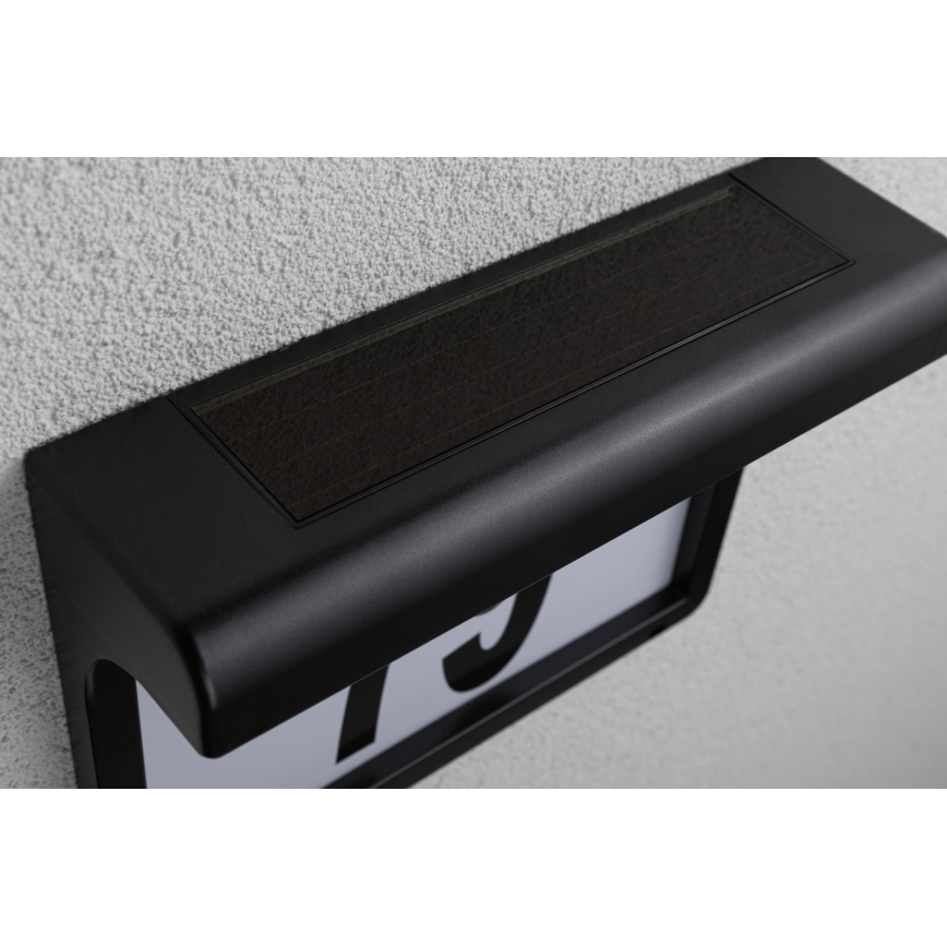 Paulmann 95388 - Numéro de maison solaire avec détecteur LED/0,05W IP44 DAYTON 4,8V
