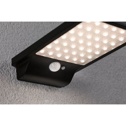Paulmann 95393 - Applique murale solaire avec détecteur LED/4W IP44 SOLVEIG 3,7V 2000 mAh