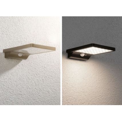 Paulmann 95393 - LED/4W IP44 Applique solare dimmerabile con sensore SOLVEIG 3,7V 2000 mAh