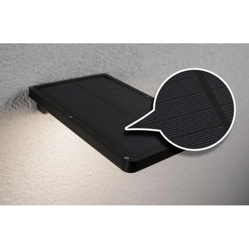 Paulmann 95393 - LED/4W IP44 Applique solare dimmerabile con sensore SOLVEIG 3,7V 2000 mAh