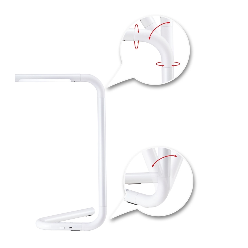Paulmann 95423 - Lampe de table tactile à intensité variable LED/4,5W FLEXLINK 5V/USB 4400 mAh blanche