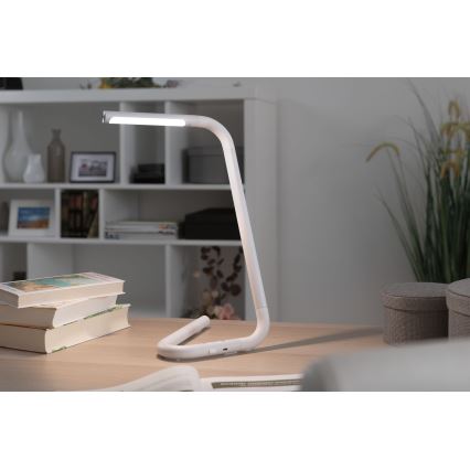 Paulmann 95423 - Lampe de table tactile à intensité variable LED/4,5W FLEXLINK 5V/USB 4400 mAh blanche