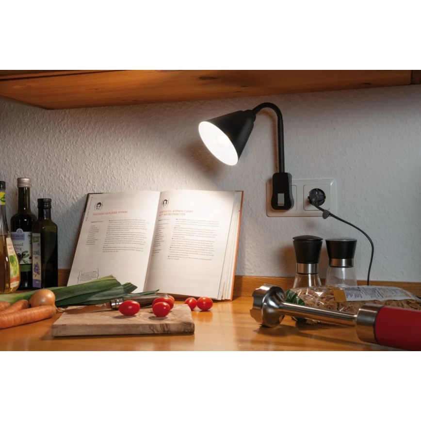 Paulmann 95427 - 1xE14/20W Lampada flessibile da muro JUNUS con spina integrata 230V
