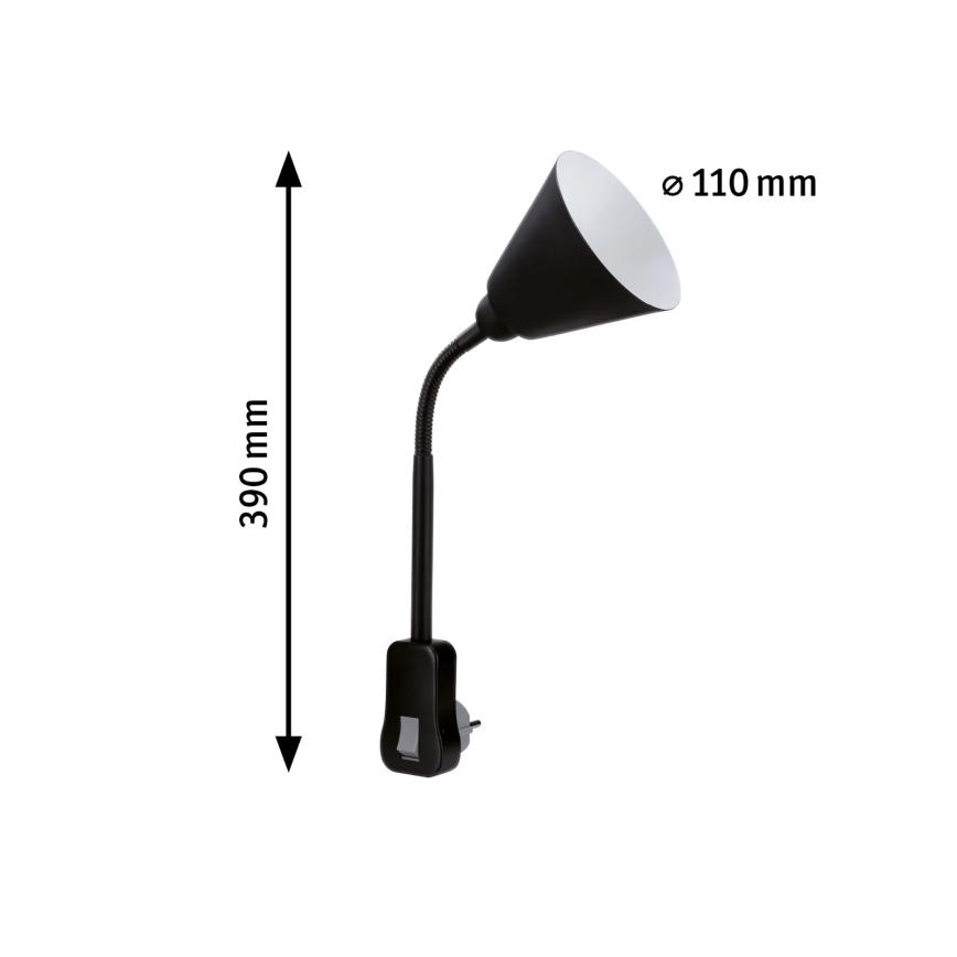 Paulmann 95427 - 1xE14/20W Lampada flessibile da muro JUNUS con spina integrata 230V