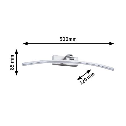 Paulmann 95558 - Lampe pour tableaux BENTO LED 10 W, 230 V, 50 cm, chrome mat