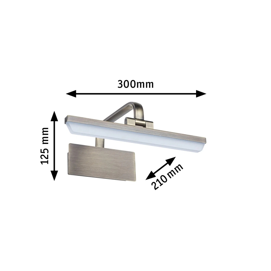 Paulmann 95568 - Lampada per quadri LED 6W RENAN 230V 30 cm ottone