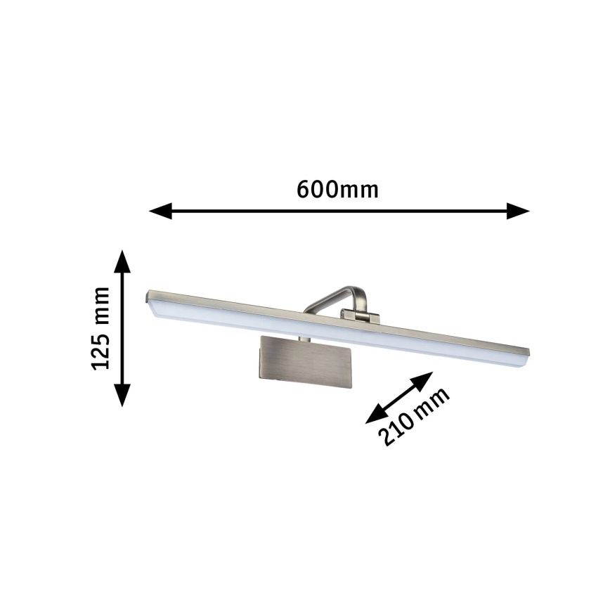 Paulmann 95570 - Lampe pour tableau RENAN LED 11 W, 230 V, 60 cm, laiton