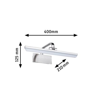 Paulmann 95572 - LED/9,5W Applique pour tableau RENAN 230V 40 cm chrome mat