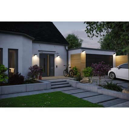 Paulmann 95746 - LED/2,3W IP44 Applique murale solaire avec détecteur EILEEN 3,7/230V 4000 mAh noir