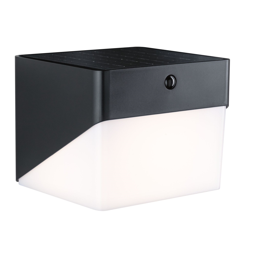 Paulmann 95746 - LED/2,3W IP44 Applique murale solaire avec détecteur EILEEN 3,7/230V 4000 mAh noir