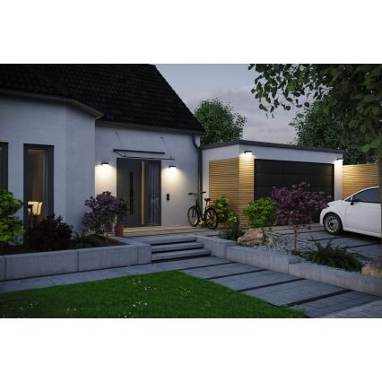 Paulmann 95748 - LED/2,3W IP44 Applique murale solaire avec capteur ISLEEN 3,7/230V 4000 mAh noire