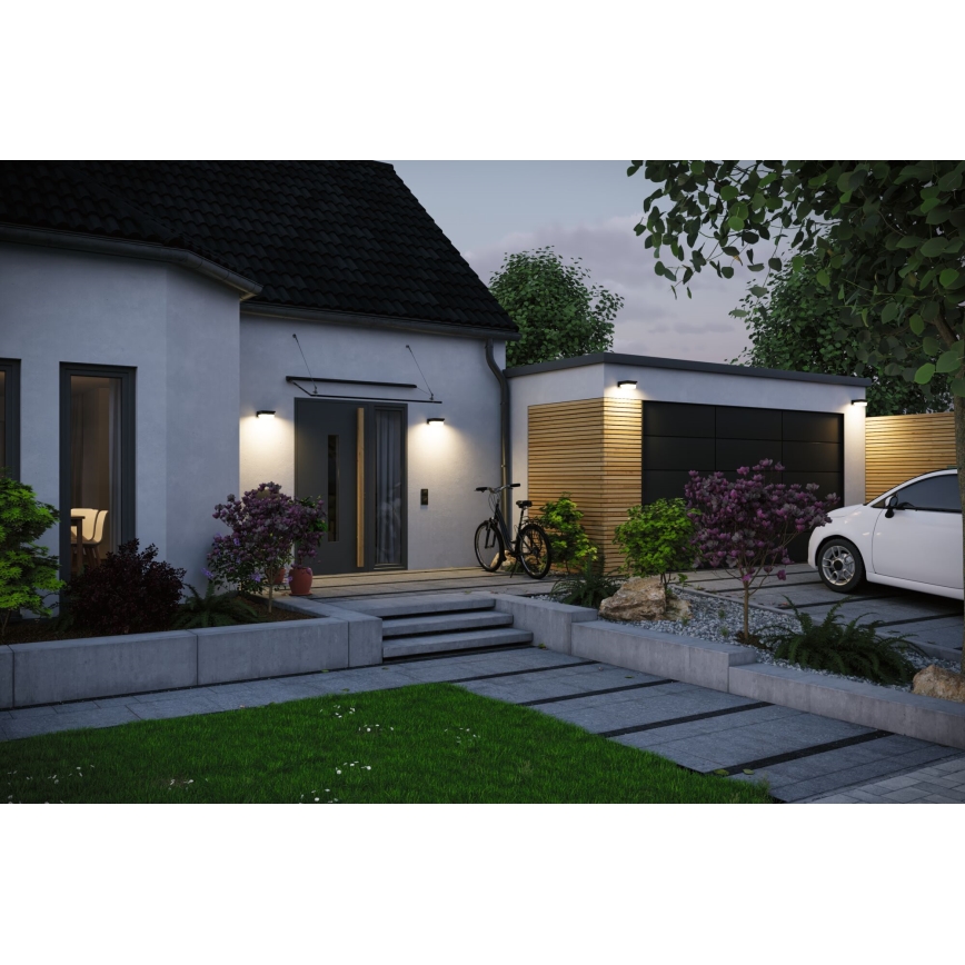 Paulmann 95748 - LED/2,3W IP44 Applique murale solaire avec capteur ISLEEN 3,7/230V 4000 mAh noire