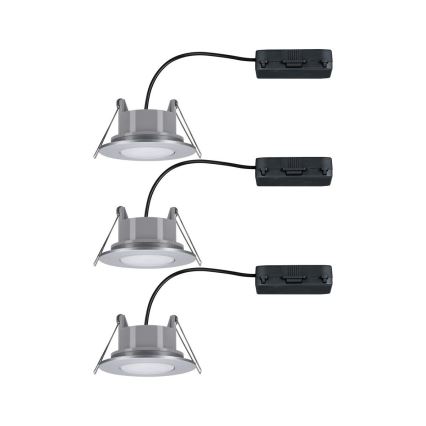 Paulmann 99933 - SET 3x LED/5,2W IP65 Dimmbare Einbauleuchte für Badezimmer 230V