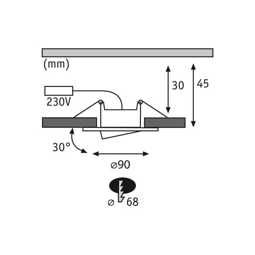 Paulmann 99933 - SET 3x LED/5,2W IP65 Dimmbare Einbauleuchte für Badezimmer 230V