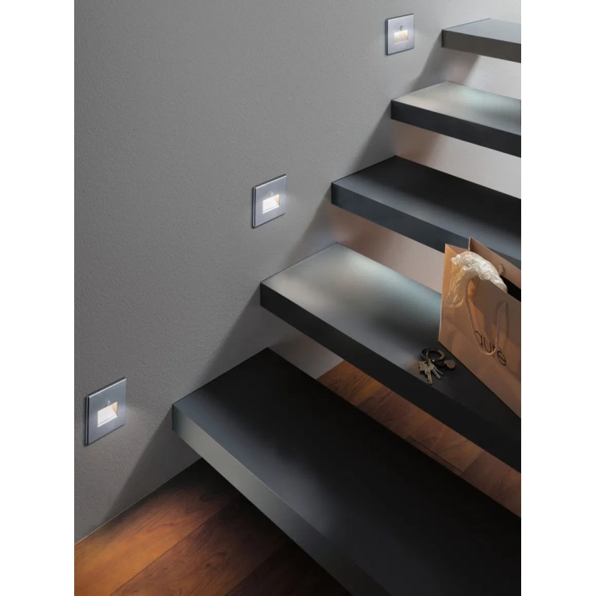 Paulmann  93134 - LED/1,2W Illuminazione scale con sensore EDGE 230V cromo opaco