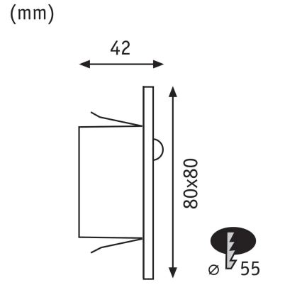 Paulmann  93134 - LED/1,2W Illuminazione scale con sensore EDGE 230V cromo opaco