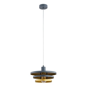 Pendelleuchte ALANA an Kabel, 1x E27/15W/230V, grau/gold