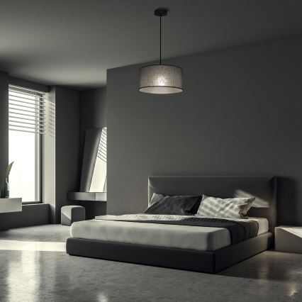 Pendelleuchte ALBA an Kabel, 1xE27/15W/230V, Durchmesser 40 cm, grau