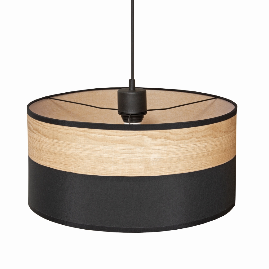 Pendelleuchte ALBA an Kabel 1xE27/15W/230V Ø 45 cm schwarz/braun