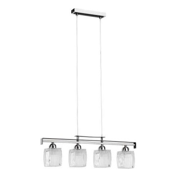 Pendelleuchte ALMA an Kabel, 4x E14/10W/230V, glänzender Chrom