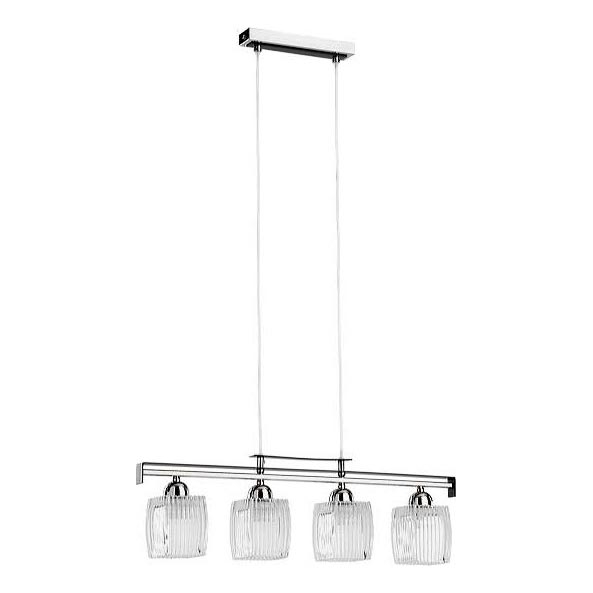 Pendelleuchte ALMA an Kabel, 4x E14/10W/230V, glänzender Chrom