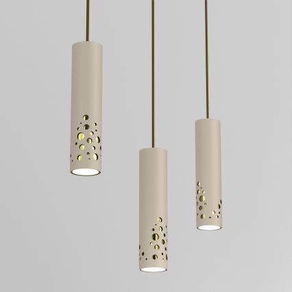 Pendelleuchte ALTRO mit Kabel, 3xGU10/8W/230V, beige
