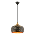 Pendelleuchte an Drahtseil MONZA 1xE27/40W/230V Ø 30 cm schwarz/bronze