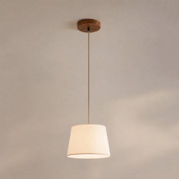 Pendelleuchte an Kabel AIDA 1xE27/15W/230V Ø 25 cm Eiche/Creme